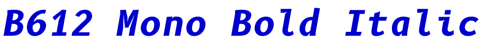 B612 Mono Bold Italic font